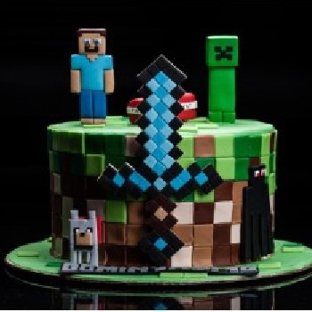 Vaikiškas tortas "Minecraft"