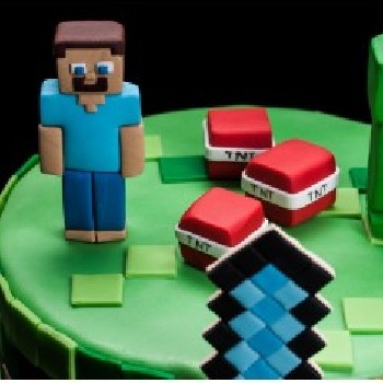 Vaikiškas tortas "Minecraft"
