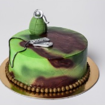 Vaikiškas tortas "Kamufliažinis"