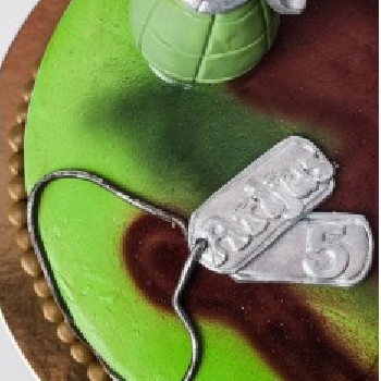 Vaikiškas tortas "Kamufliažinis"