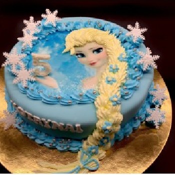 Vaikiškas tortas "Su Elsos piešiniu"