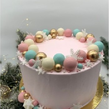 Pink with bubbles