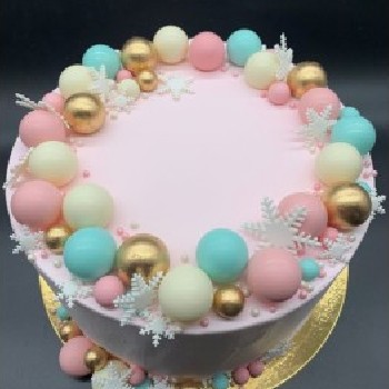 Pink with bubbles