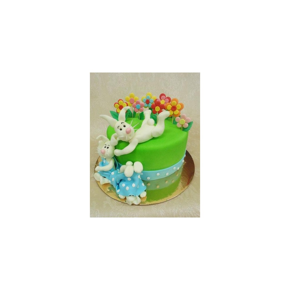 Velykinis tortas "Zuikių šeimyna"