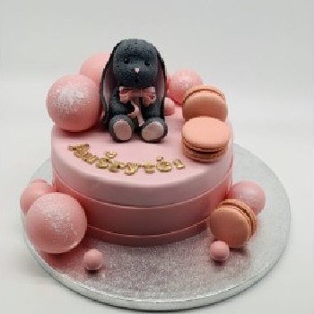 Rožinis tortas su zuikučiu