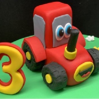 Vaikiškas tortas su traktoriumi
