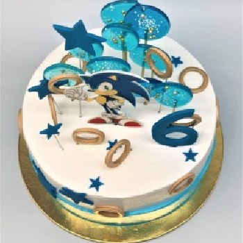 Vaikiškas tortas "Ežiukas Sonikas"