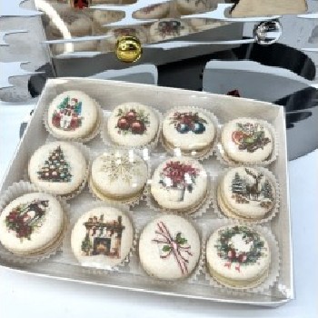 Macarons dėžutė "Kalėdos"