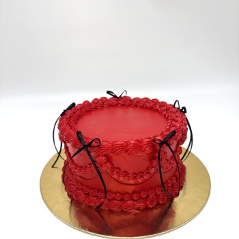 Raudonas tortas su...