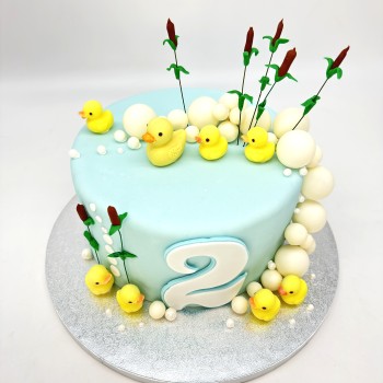 Vaikiškas tortas su ančiukais