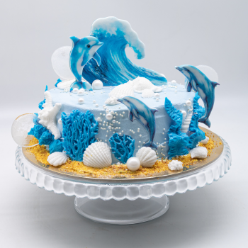 Vaikiškas tortas "Delfinai"