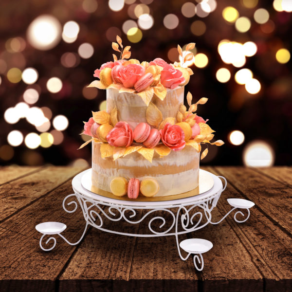 Dviejų aukštų tortas su sausainiais „Macarons