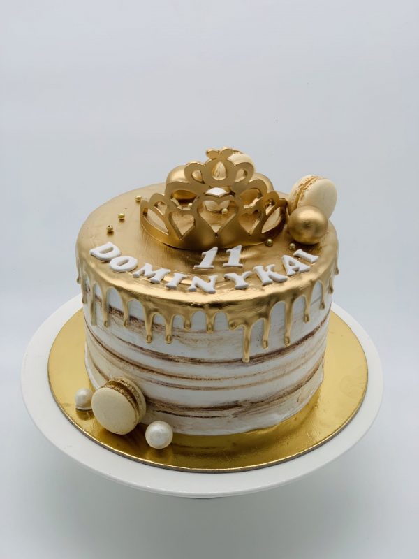 Vaikiškas tortas "Su auksine karūna"