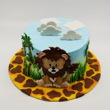 Vaikiškas tortas su liūtuku