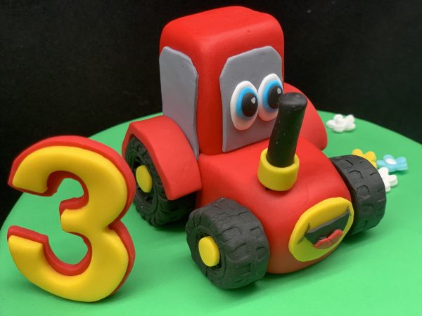 Vaikiškas tortas su traktoriumi