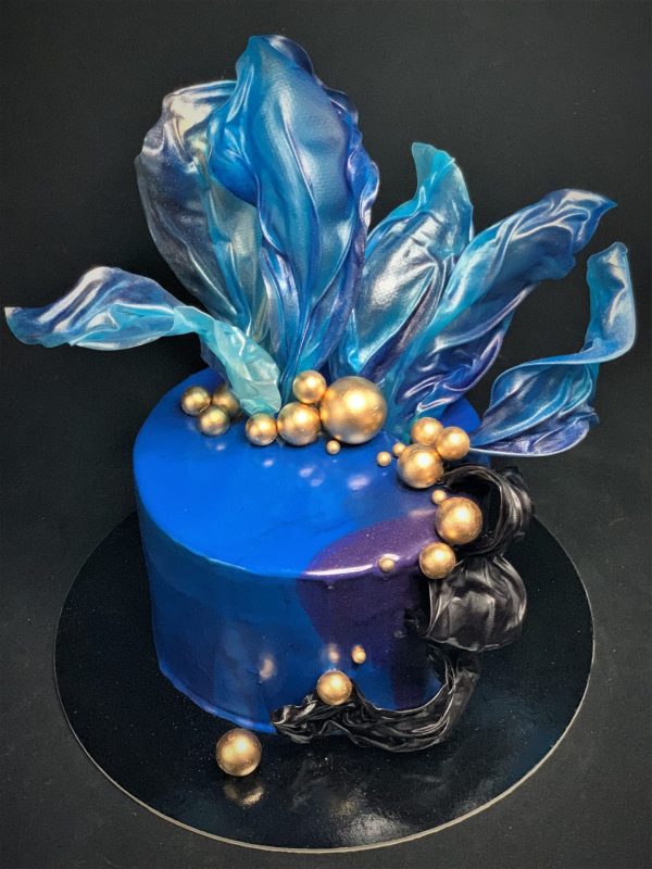 Jubiliejinis tortas Mėlyna - juoda