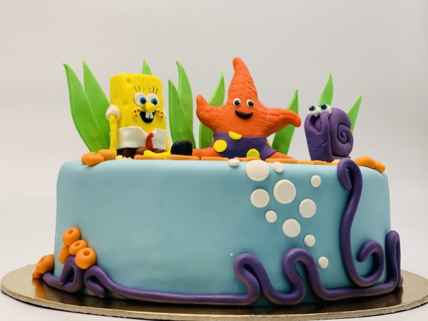 Vaikiškas tortas "Kempiniukas ir draugai"