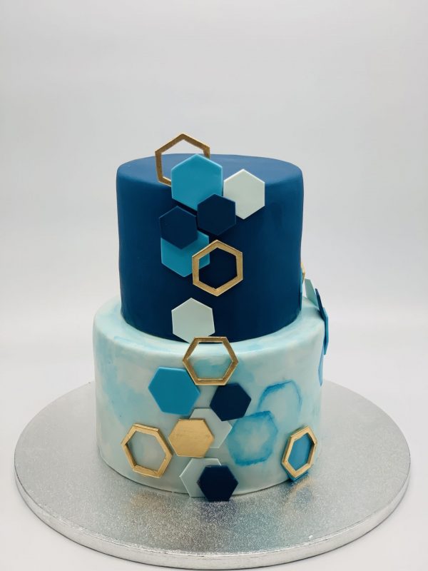 Vestuvinis mėlynas tortas
