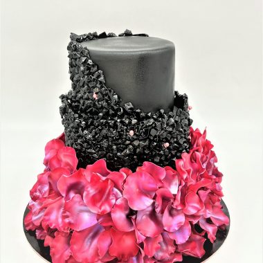 Jubiliejinis tortas "Juodas kristalas"