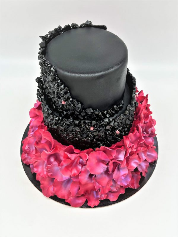 Jubiliejinis tortas "Juodas kristalas"